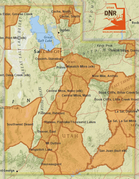 Utah Elk Limited Entry Unit Map
